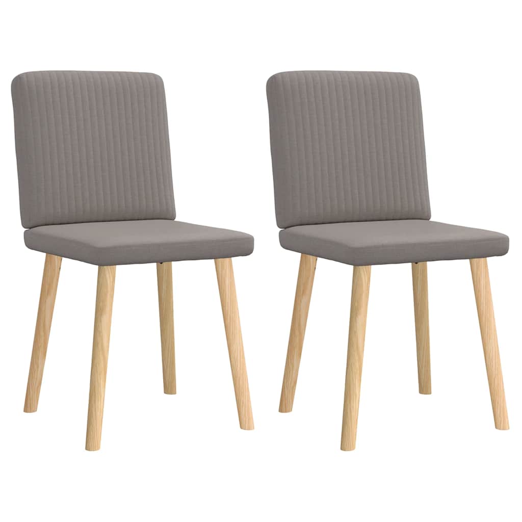 vidaXL Esszimmerstühle 2 Stk. Taupe Stoff