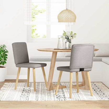 vidaXL Esszimmerstühle 2 Stk. Taupe Stoff
