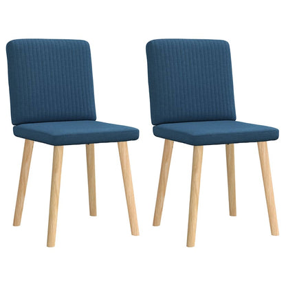 vidaXL Chaises de salle à manger 2 pcs Tissu bleu