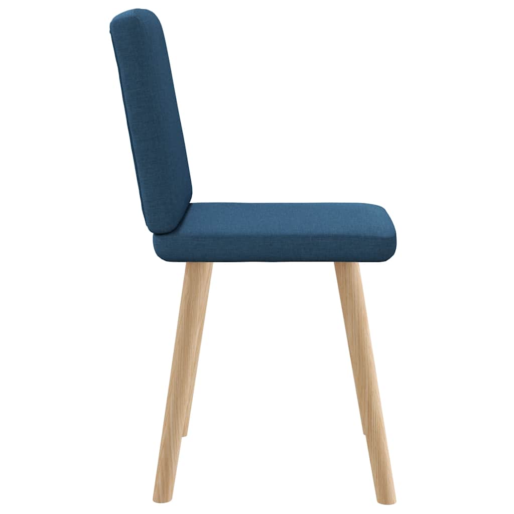 vidaXL Chaises de salle à manger 2 pcs Tissu bleu