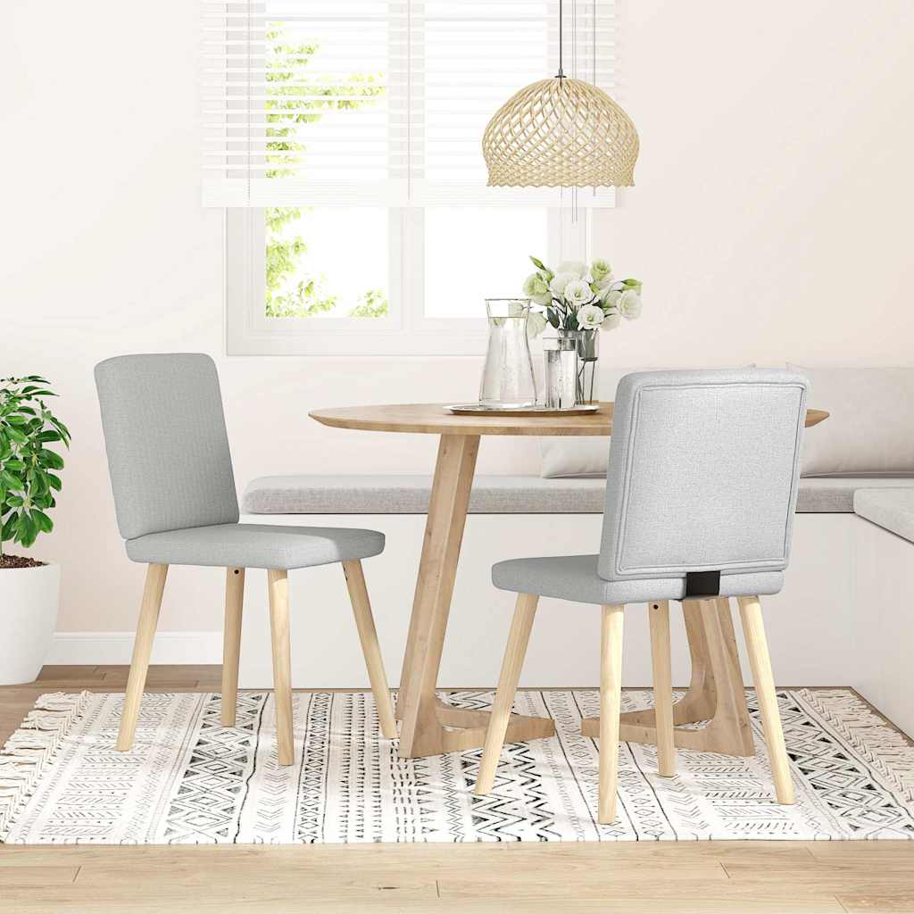 vidaXL Chaises de salle à manger 2 pcs Tissu gris nuage