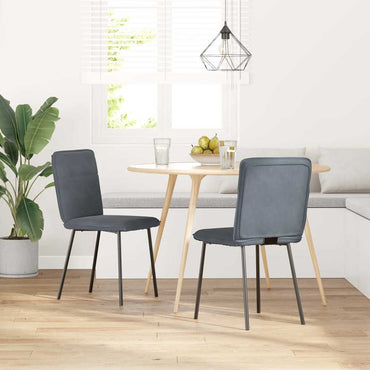 vidaXL Chaises de salle à manger 2 pcs Velours gris foncé