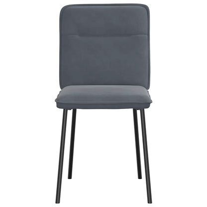 vidaXL Chaises de salle à manger 2 pcs Velours gris foncé