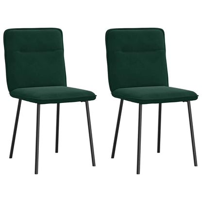 vidaXL Chaises de salle à manger 2 pcs Velours vert foncé