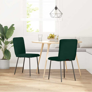vidaXL Chaises de salle à manger 2 pcs Velours vert foncé