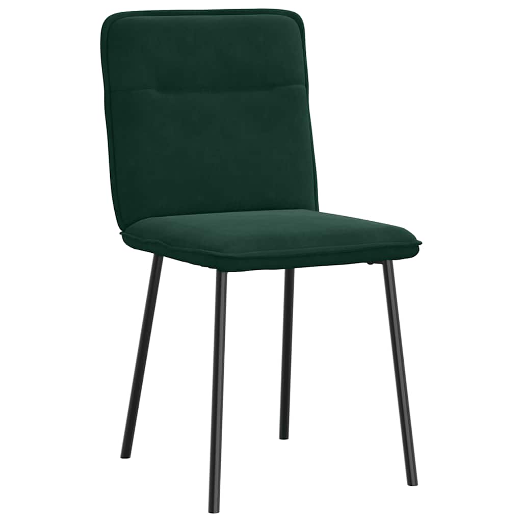 vidaXL Chaises de salle à manger 2 pcs Velours vert foncé