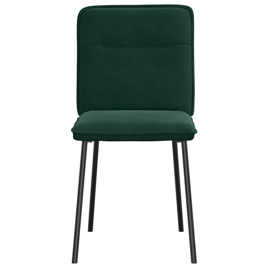 vidaXL Chaises de salle à manger 2 pcs Velours vert foncé