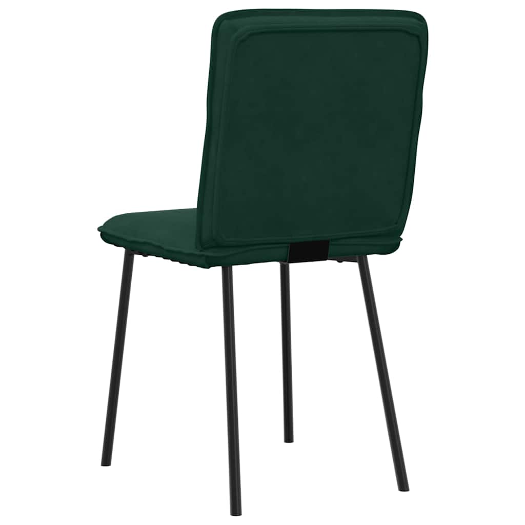 vidaXL Chaises de salle à manger 2 pcs Velours vert foncé