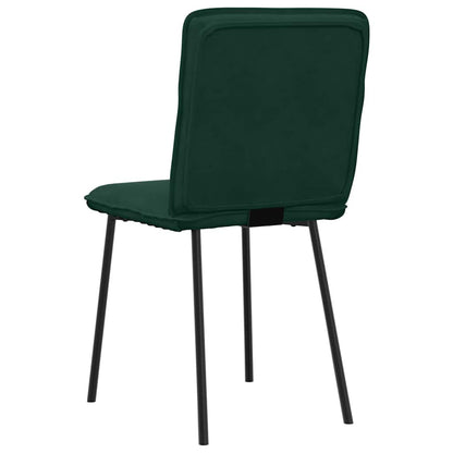 vidaXL Chaises de salle à manger 2 pcs Velours vert foncé