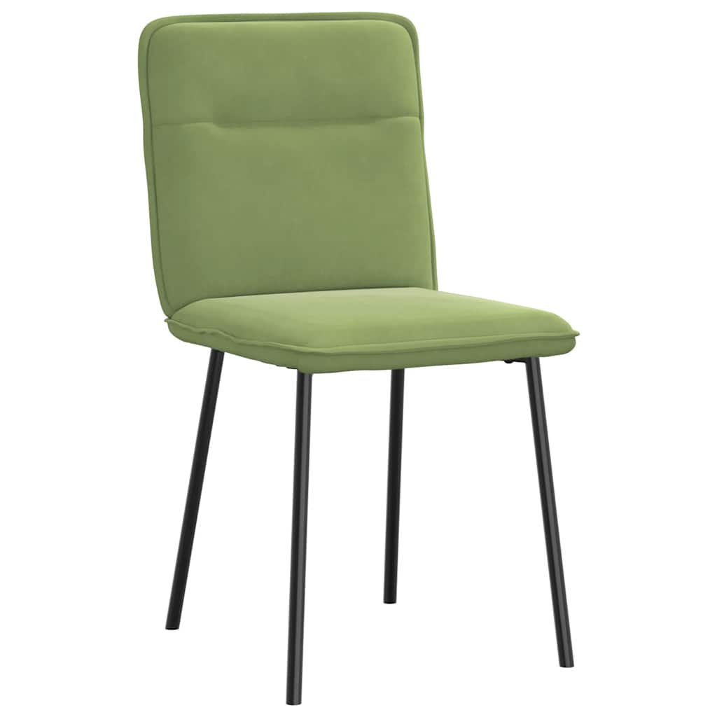 vidaXL Chaises de salle à manger 2 pcs Vert clair Velours