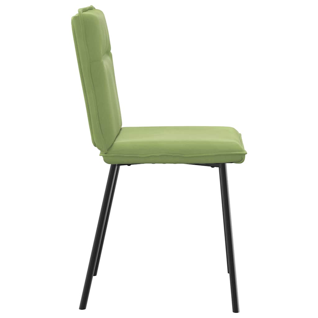 vidaXL Chaises de salle à manger 2 pcs Vert clair Velours