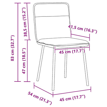 vidaXL Chaises de salle à manger 2 pcs Vert clair Velours
