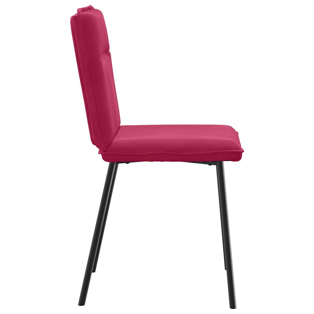 vidaXL Chaises de salle à manger 2 pcs Velours rouge bordeaux