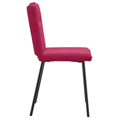 vidaXL Chaises de salle à manger 2 pcs Velours rouge bordeaux