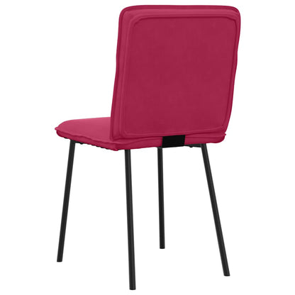 vidaXL Chaises de salle à manger 2 pcs Velours rouge bordeaux
