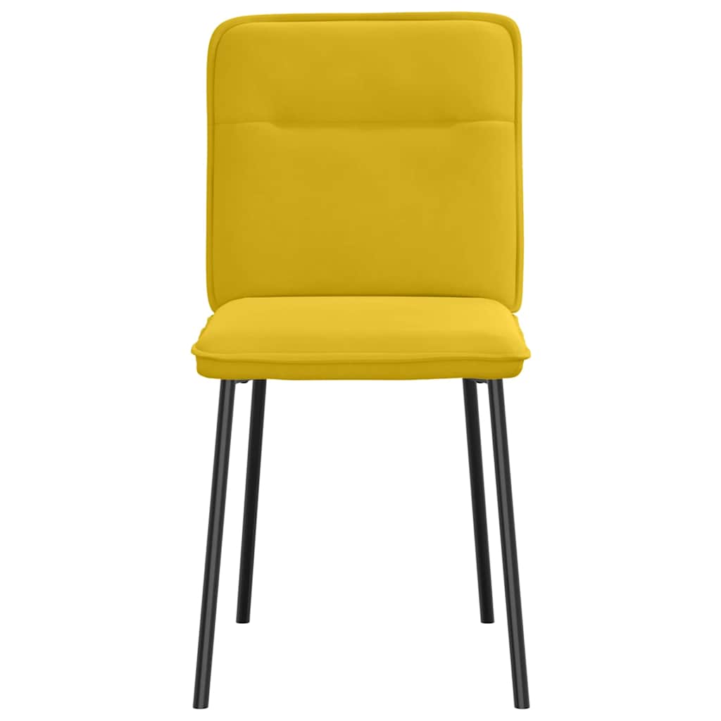 vidaXL Chaises de salle à manger 2 pcs Jaune Velours