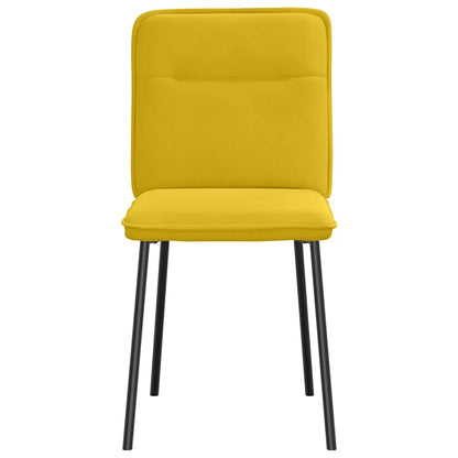 vidaXL Chaises de salle à manger 2 pcs Jaune Velours