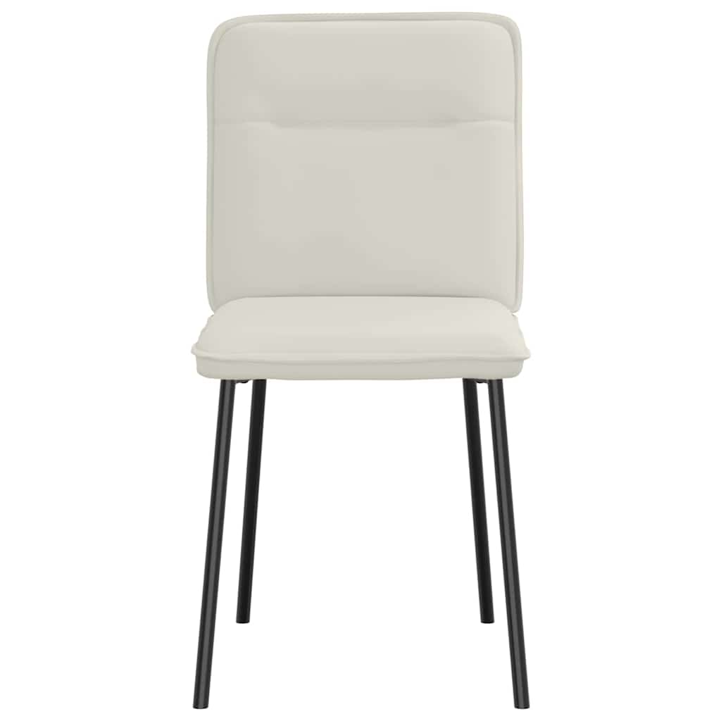 vidaXL Chaises de salle à manger 2 pcs Crème Velours
