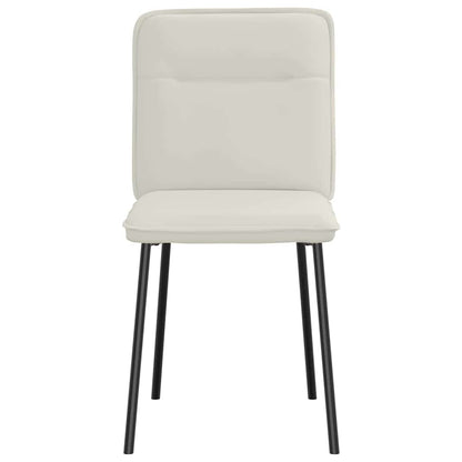 vidaXL Chaises de salle à manger 2 pcs Crème Velours