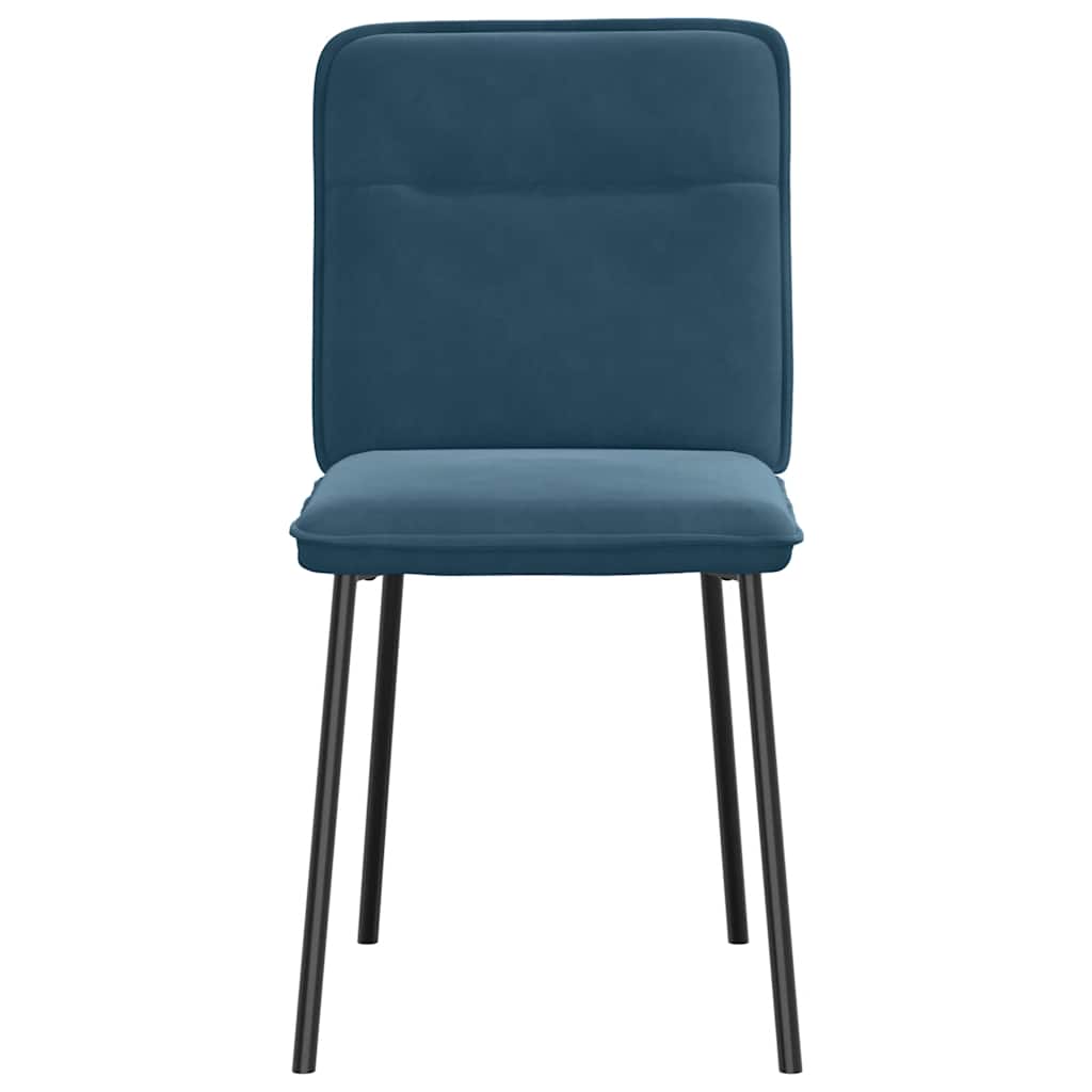vidaXL Chaises de salle à manger 2 pcs Velours bleu