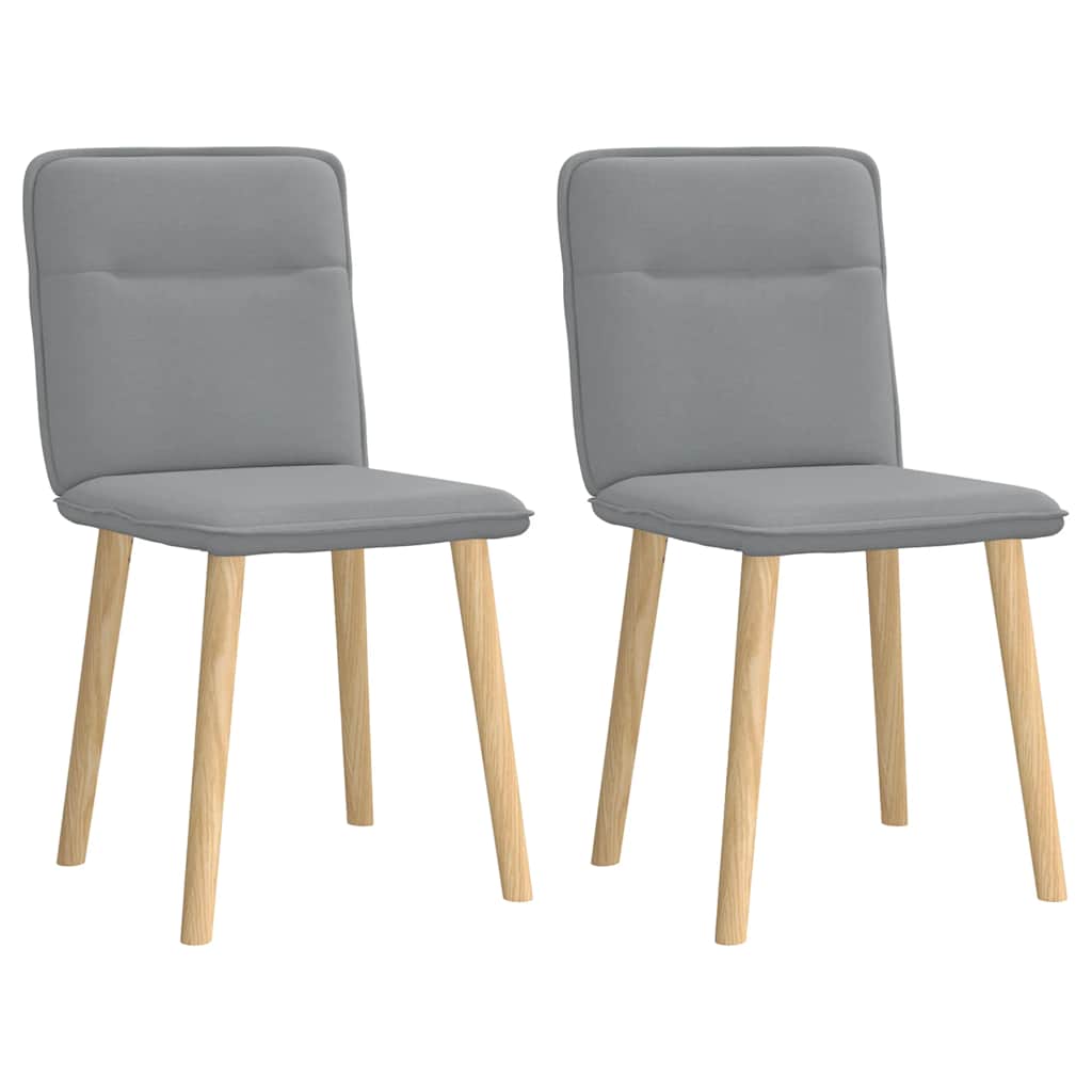 vidaXL Chaises de salle à manger 2 pcs Tissu Gris clair