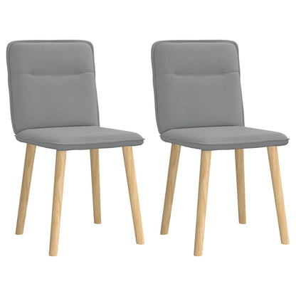 vidaXL Chaises de salle à manger 2 pcs Tissu Gris clair