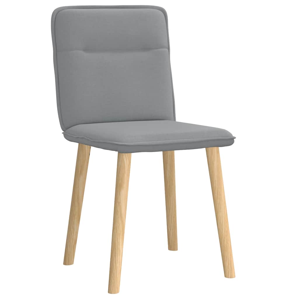 vidaXL Chaises de salle à manger 2 pcs Tissu Gris clair