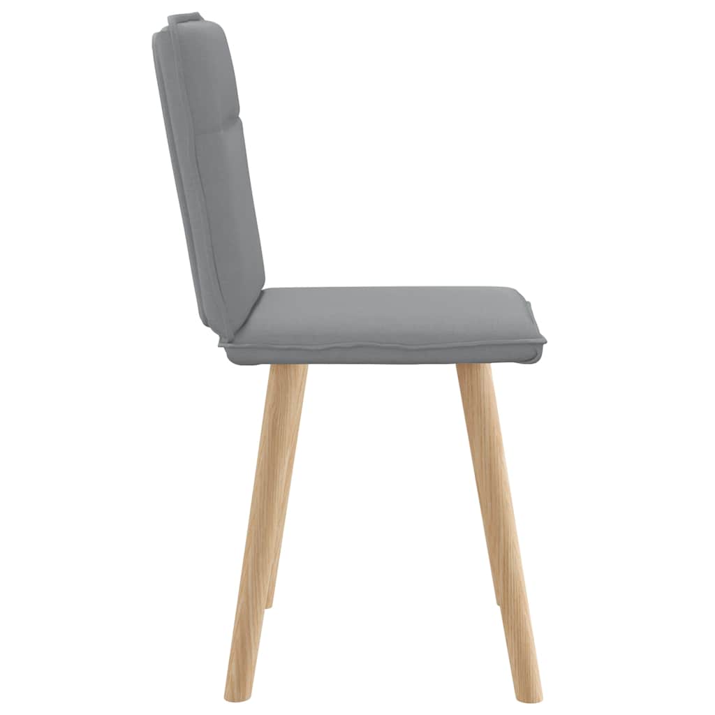 vidaXL Chaises de salle à manger 2 pcs Tissu Gris clair