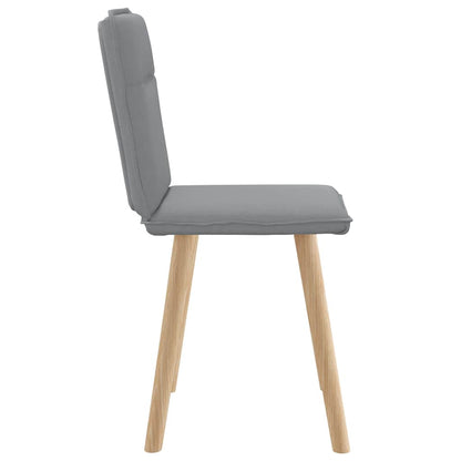 vidaXL Chaises de salle à manger 2 pcs Tissu Gris clair