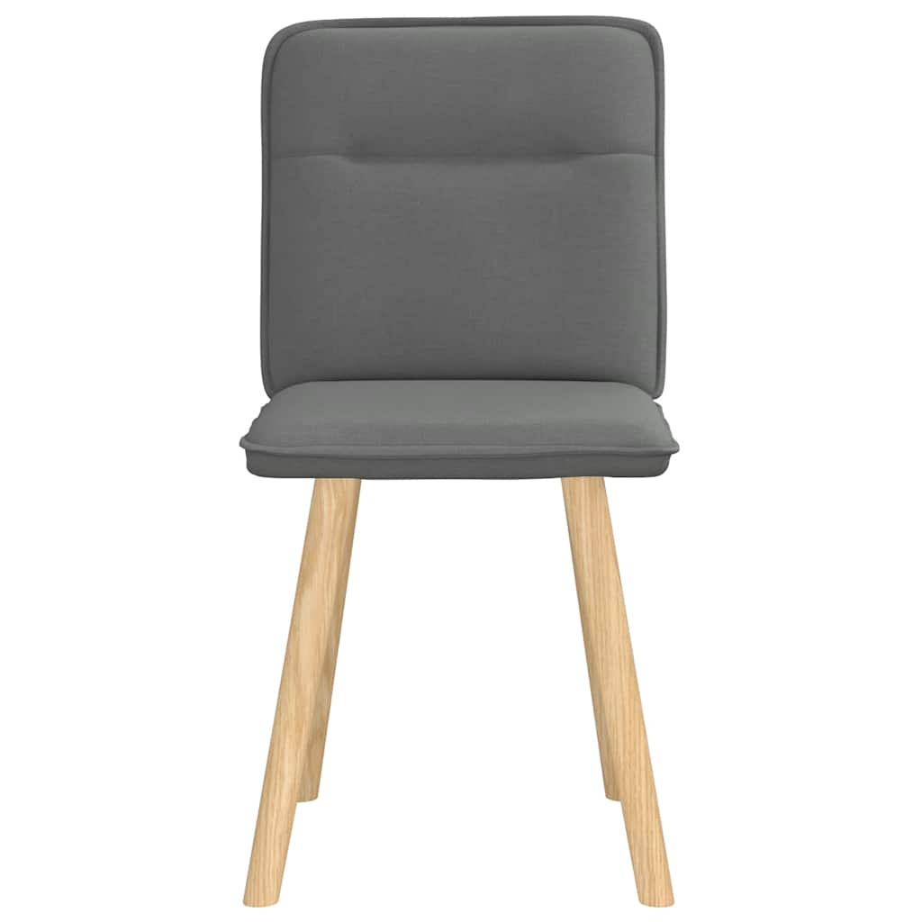 vidaXL Chaises de salle à manger 2 pcs Tissu gris foncé