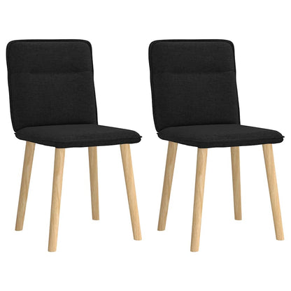 vidaXL Chaises de salle à manger 2 pcs Tissu noir