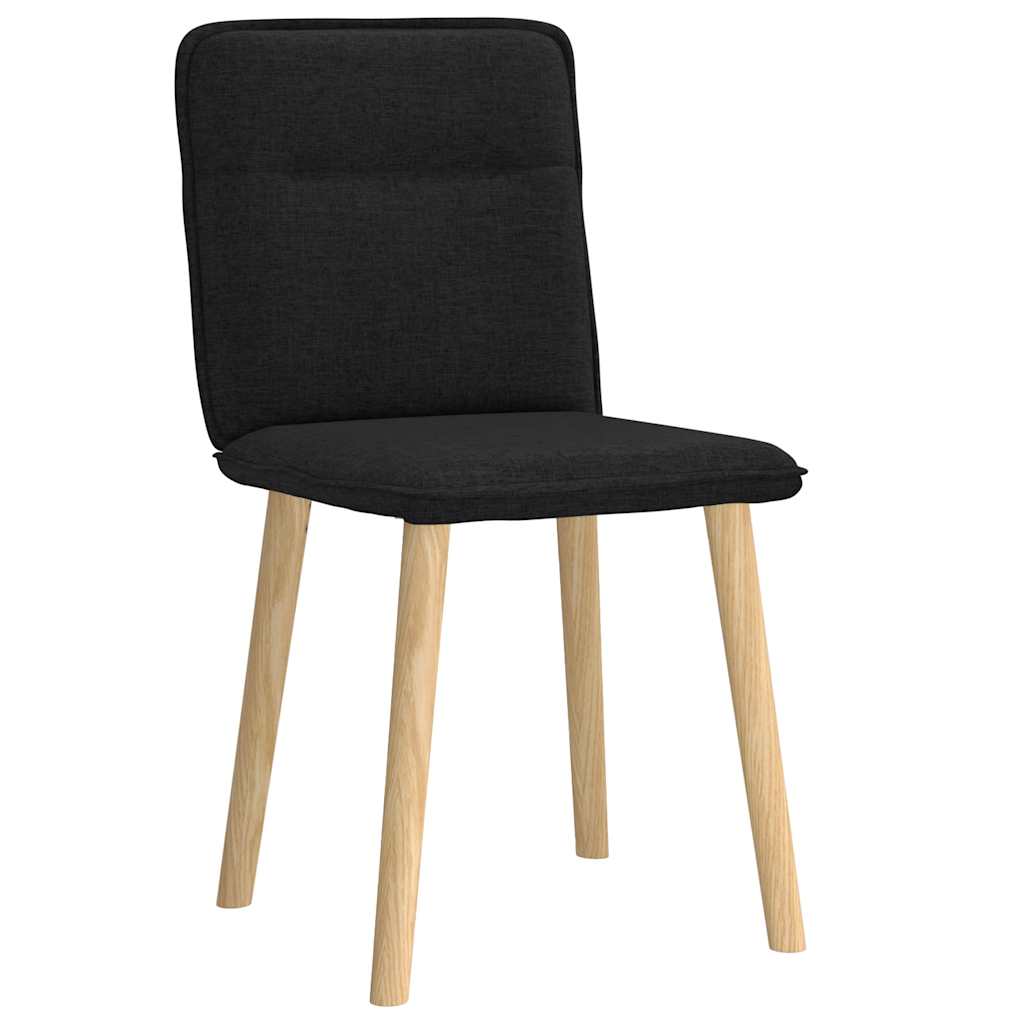 vidaXL Chaises de salle à manger 2 pcs Tissu noir