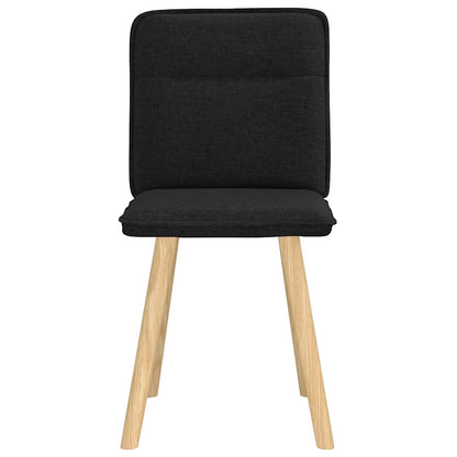 vidaXL Chaises de salle à manger 2 pcs Tissu noir