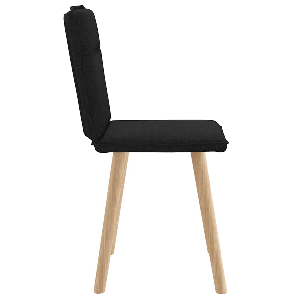 vidaXL Chaises de salle à manger 2 pcs Tissu noir