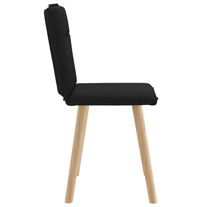 vidaXL Chaises de salle à manger 2 pcs Tissu noir