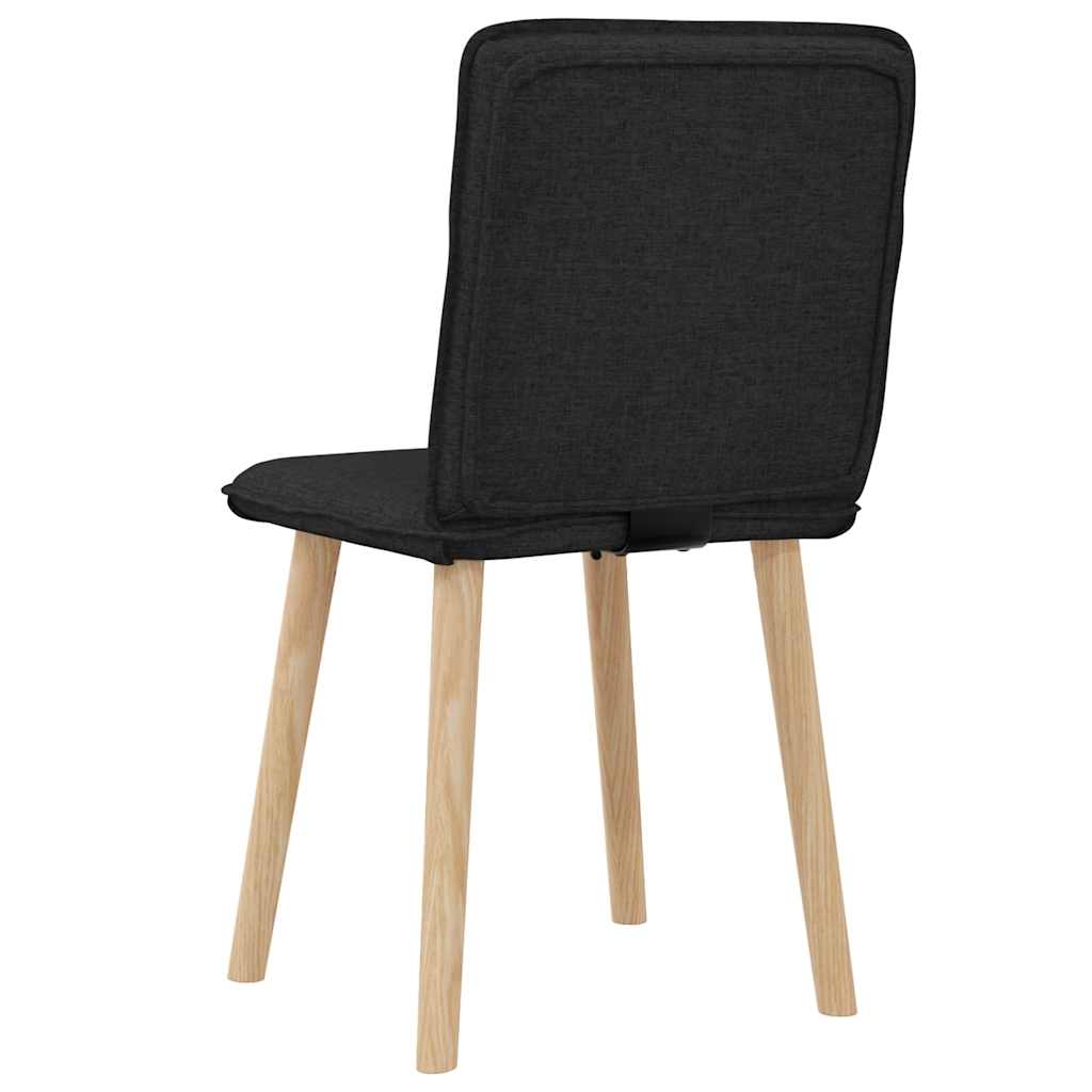 vidaXL Chaises de salle à manger 2 pcs Tissu noir
