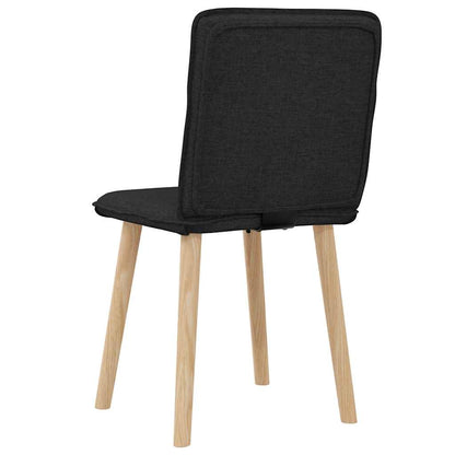 vidaXL Chaises de salle à manger 2 pcs Tissu noir