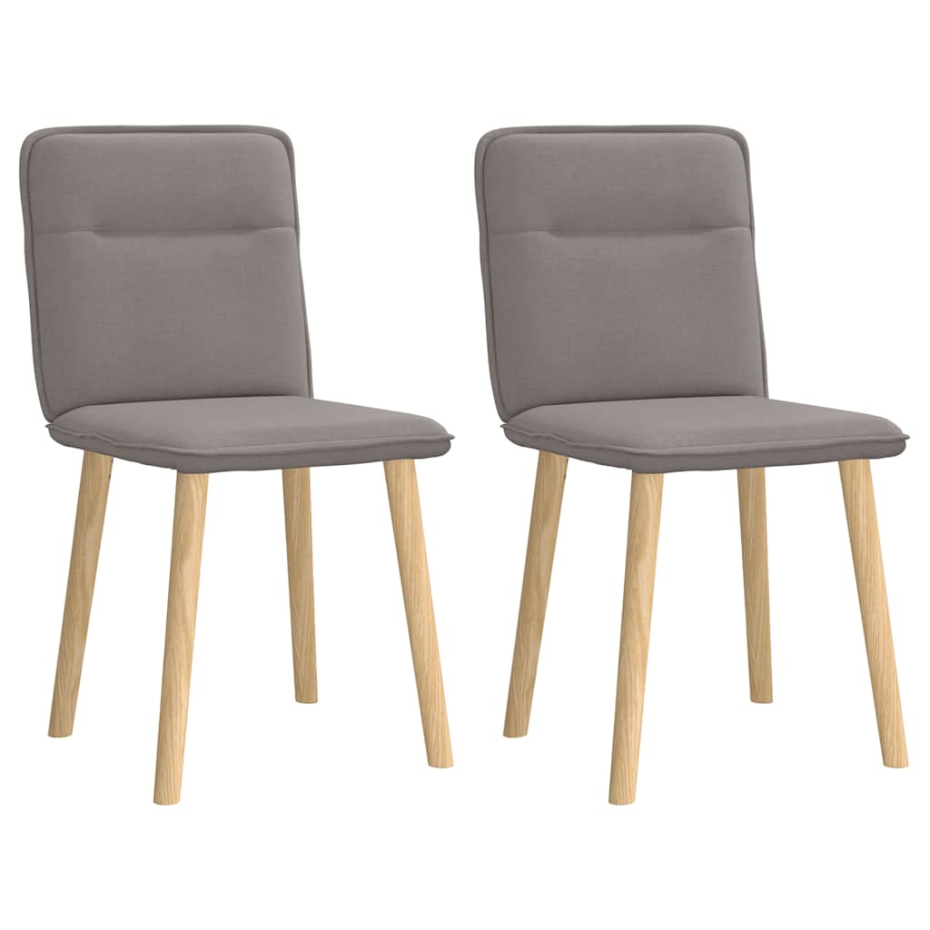 vidaXL Chaises de salle à manger 2 pcs Taupe Tissu