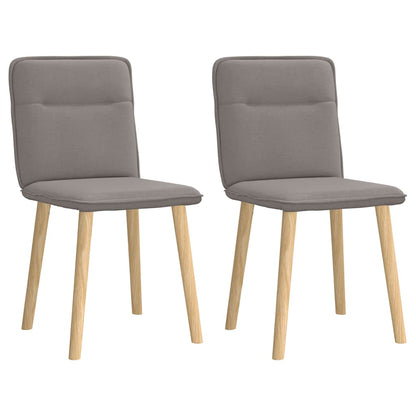 vidaXL Chaises de salle à manger 2 pcs Taupe Tissu