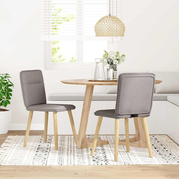 vidaXL Chaises de salle à manger 2 pcs Taupe Tissu