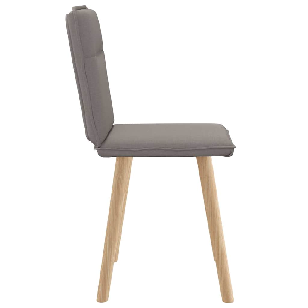 vidaXL Chaises de salle à manger 2 pcs Taupe Tissu