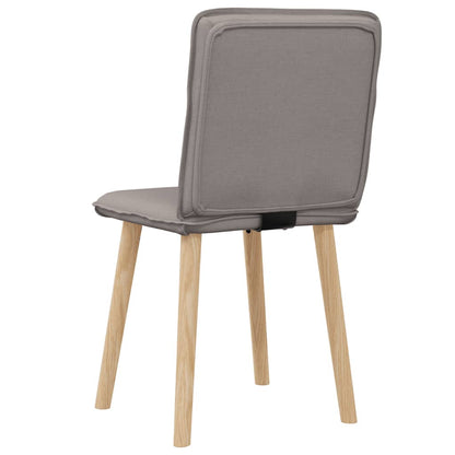 vidaXL Chaises de salle à manger 2 pcs Taupe Tissu
