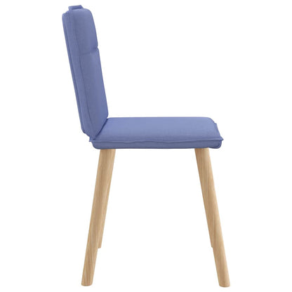 vidaXL Esszimmerstühle 2 Stk. Jeansblau Stoff
