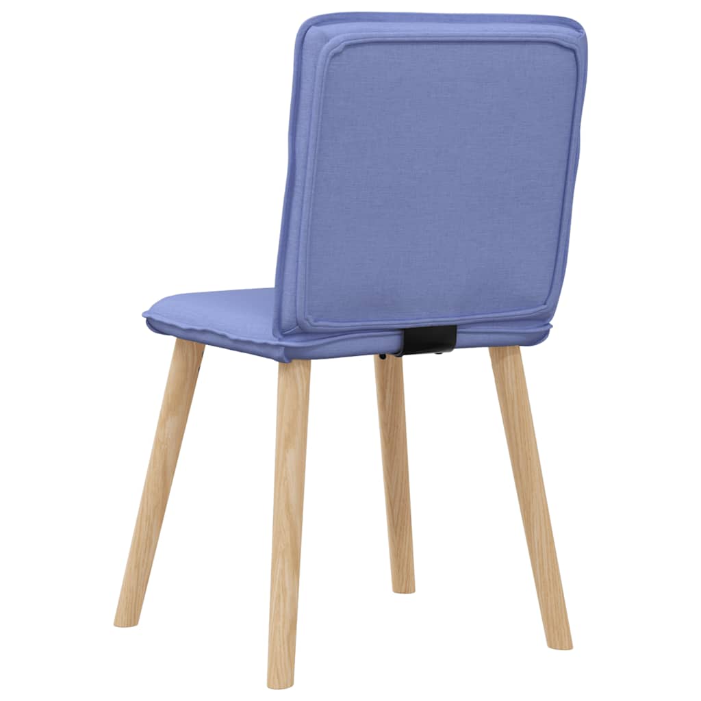 vidaXL Esszimmerstühle 2 Stk. Jeansblau Stoff