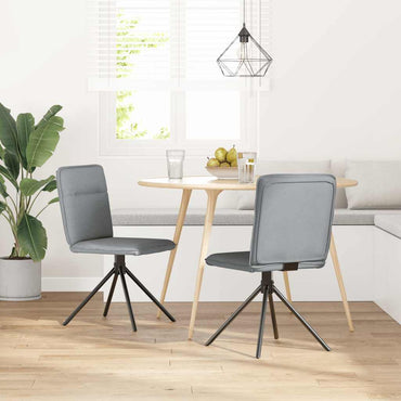 vidaXL Chaises de salle à manger 2 pcs Tissu Gris clair