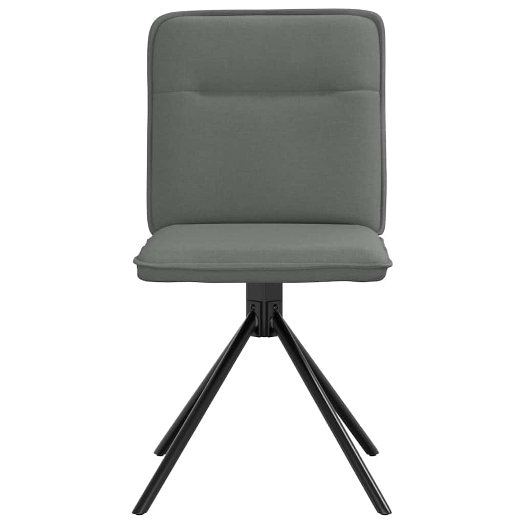 vidaXL Chaises de salle à manger 2 pcs Tissu gris foncé