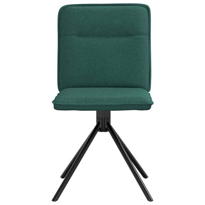 vidaXL Chaises de salle à manger 2 pcs Vert foncé Tissu