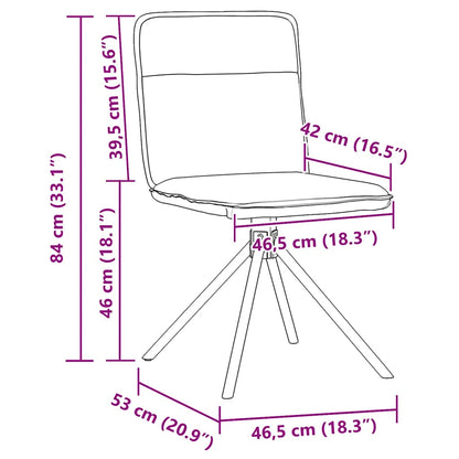 vidaXL Chaises de salle à manger 2 pcs Vert foncé Tissu