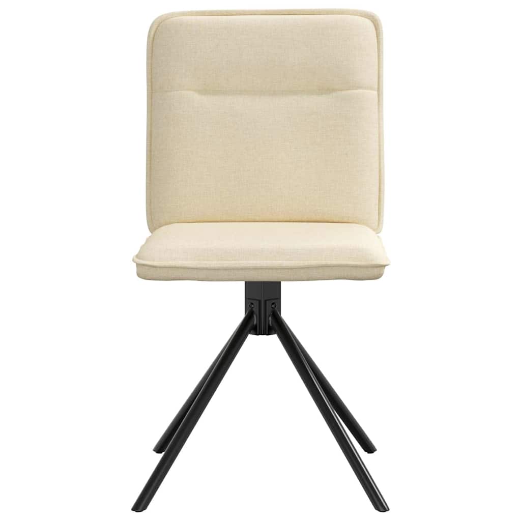 vidaXL Chaises de salle à manger 2 pcs Crème Tissu