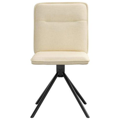 vidaXL Chaises de salle à manger 2 pcs Crème Tissu